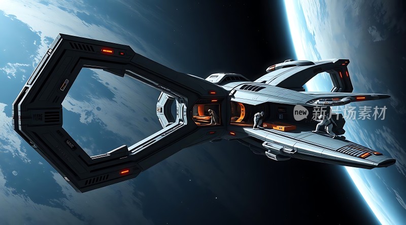 星际飞船遨游宇宙
