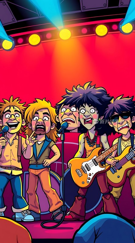 摇滚乐队舞台表演