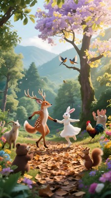 春日森林舞会动物们欢快起舞