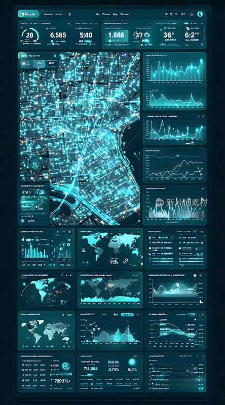 未来城市数据监控中心