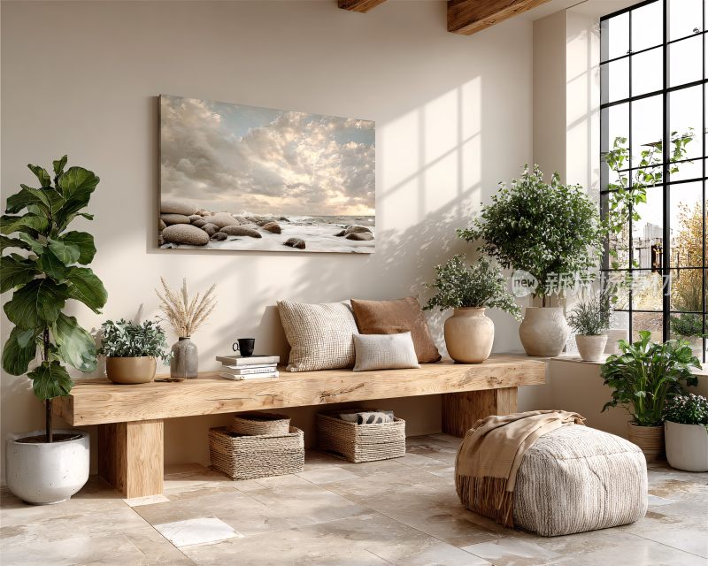 室内绿植装饰的温馨角落