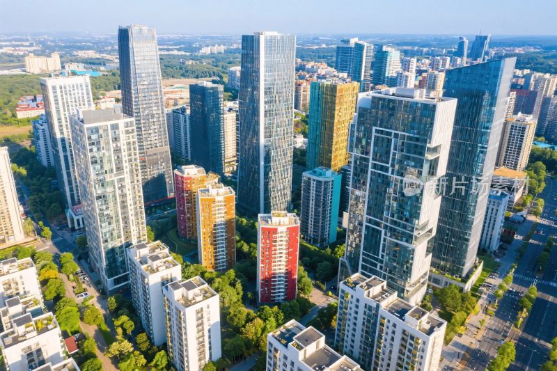 城市建筑群鸟瞰图