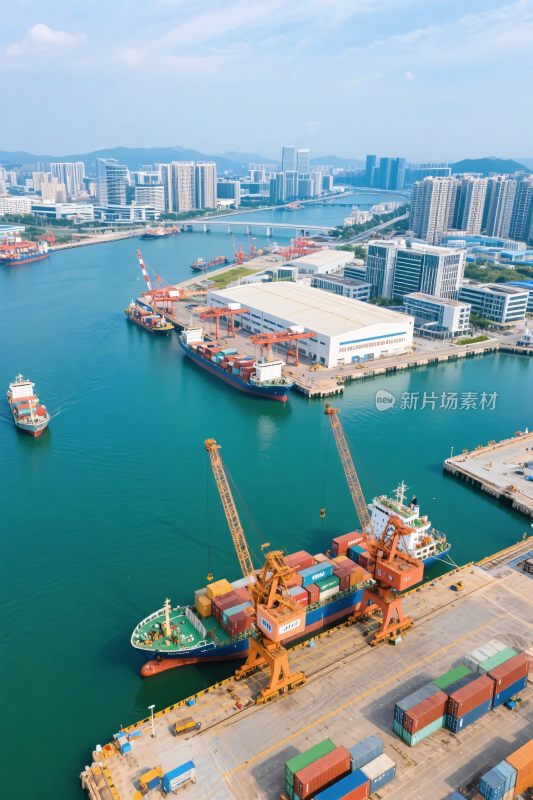 港口航拍景象