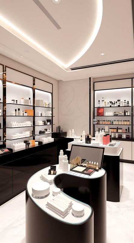 现代美妆店时尚与奢华的完美融合