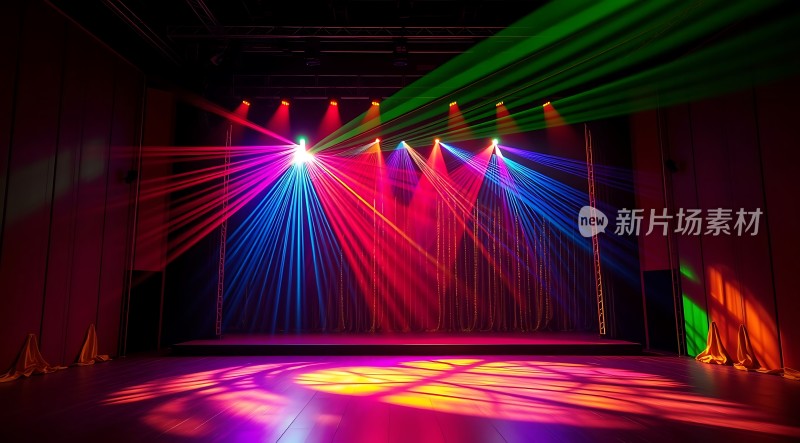 舞台灯光秀色彩斑斓光影交错充满活力与魅力
