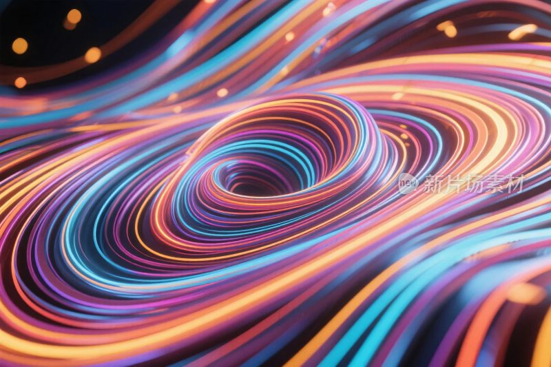 多彩螺旋光线效果图