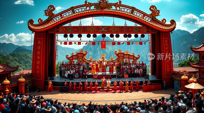 传统节日庆典舞台表演与观众互动