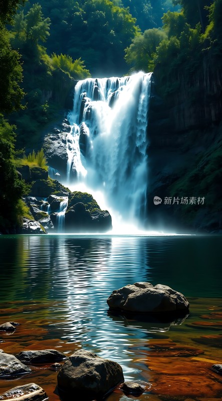 碧波轻抚石上流