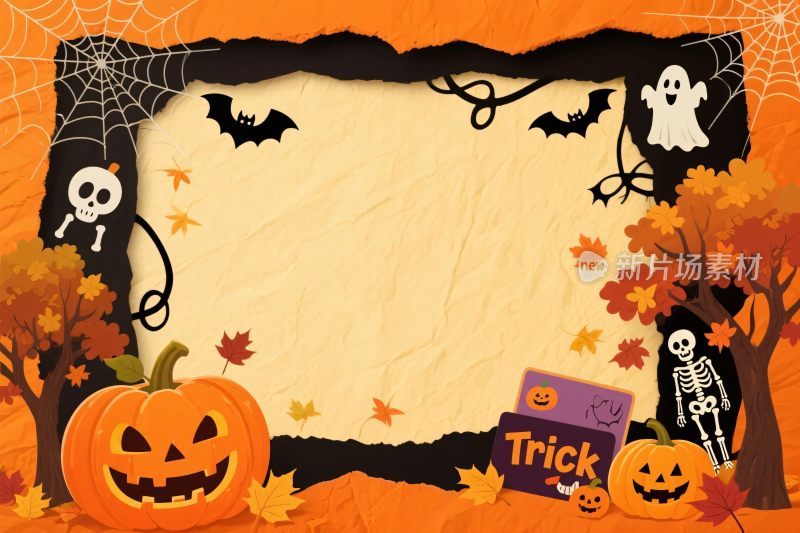 万圣节主题边框