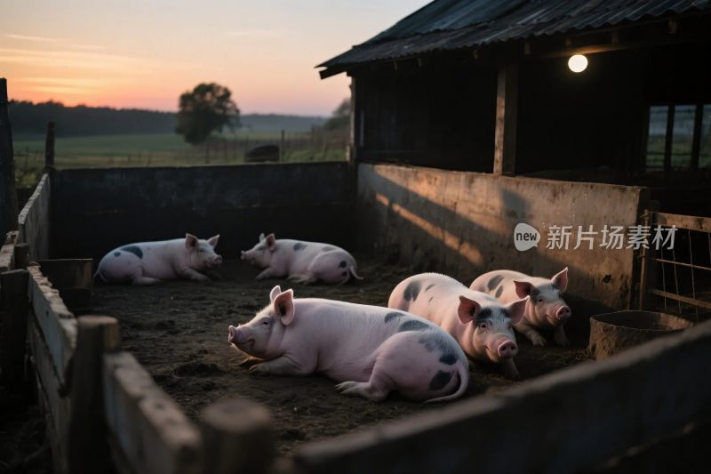 猪圈里的猪群