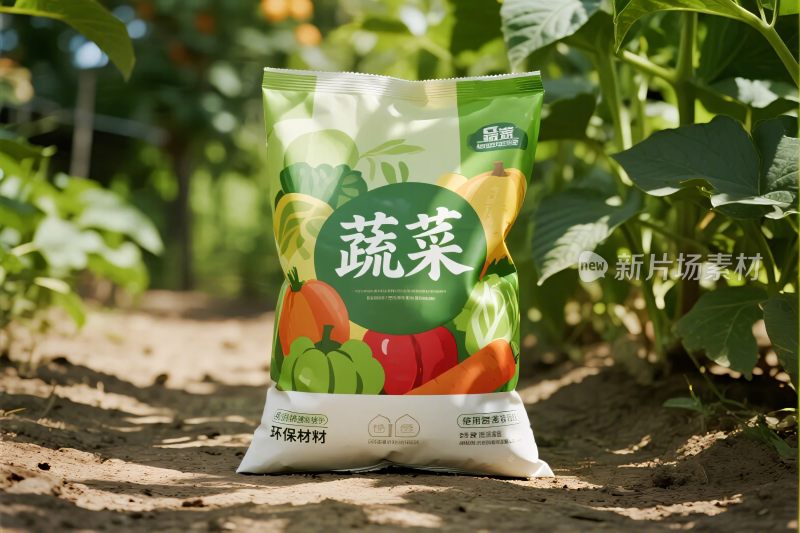 蔬菜包装袋田间图