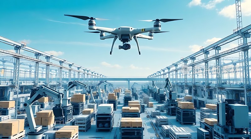 智能物流中心无人机与机器人协同作业