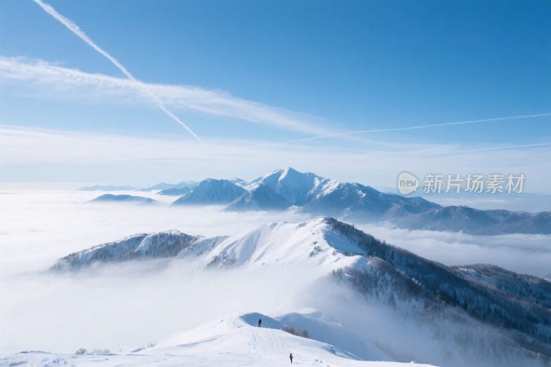 雪山云海自然风光