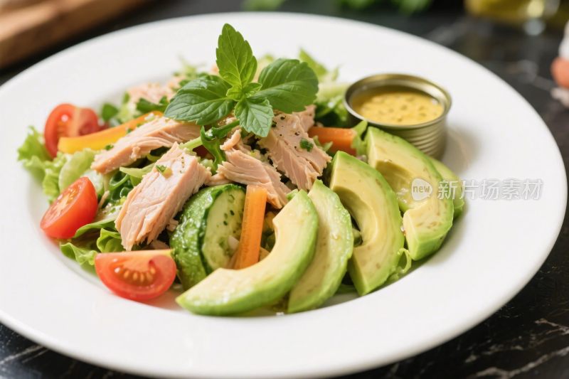 新鲜蔬菜鸡肉沙拉