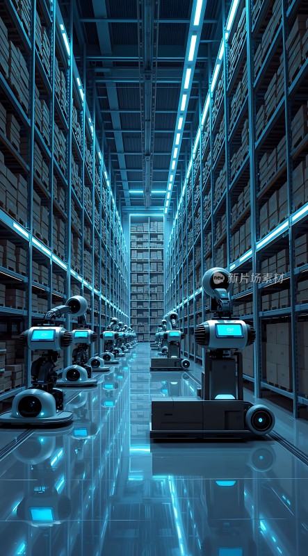 智能仓储机器人工作场景