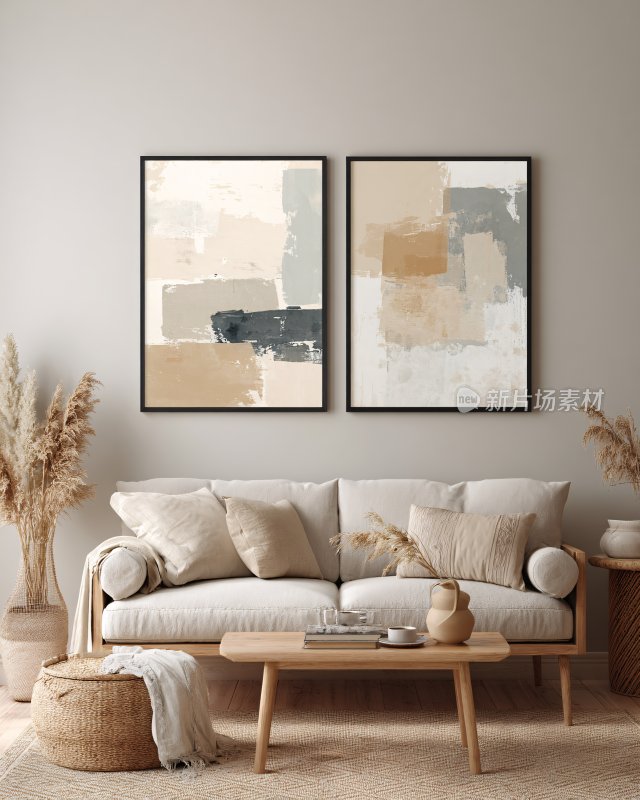 简约风客厅装饰画搭配展示