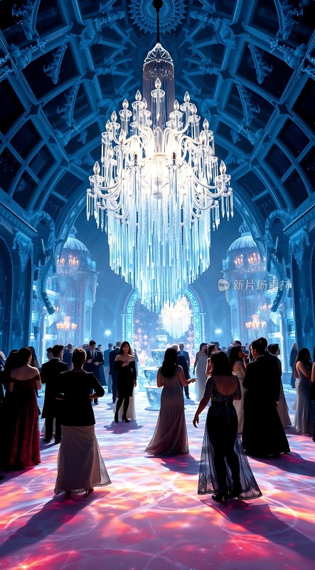 华丽舞会上的璀璨灯光秀