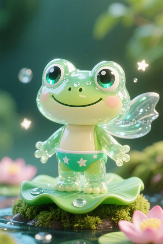 可爱青蛙精灵插画