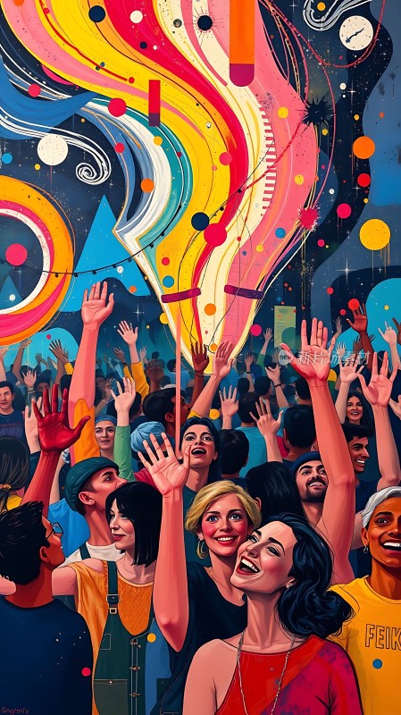 **狂欢节上的欢乐时光**