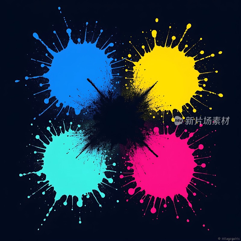 四色碰撞视觉盛宴