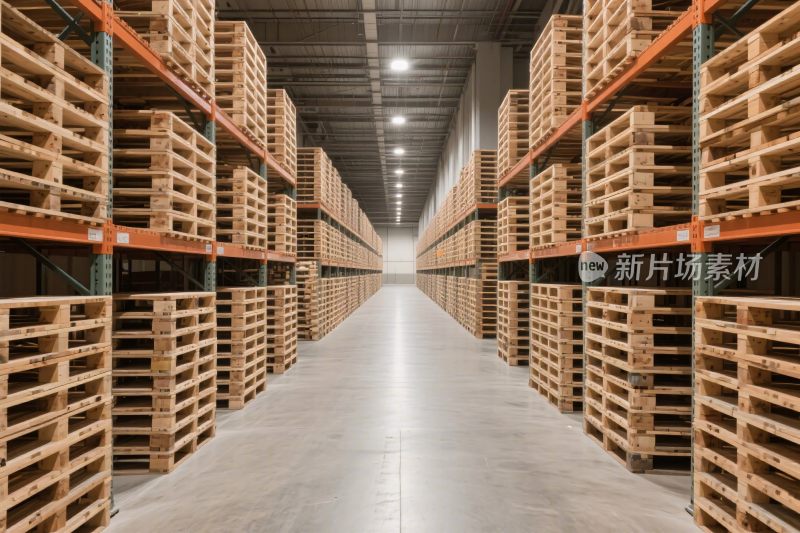 仓库内部货架场景