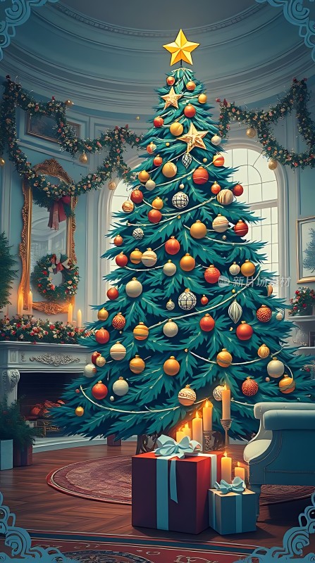 圣诞树下的温馨礼物