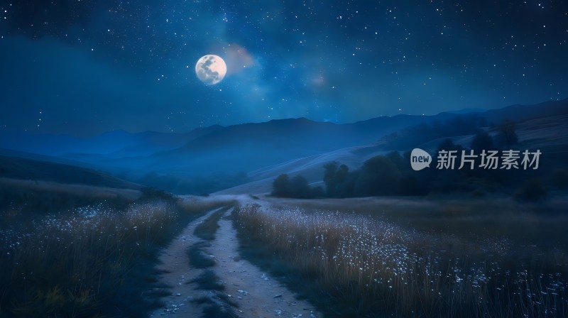 夜幕下的星河之路