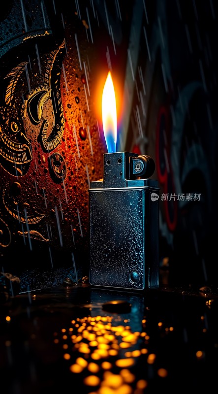 雨夜中的火焰点燃希望之光