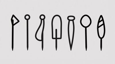 简约线条勾勒的多样图形