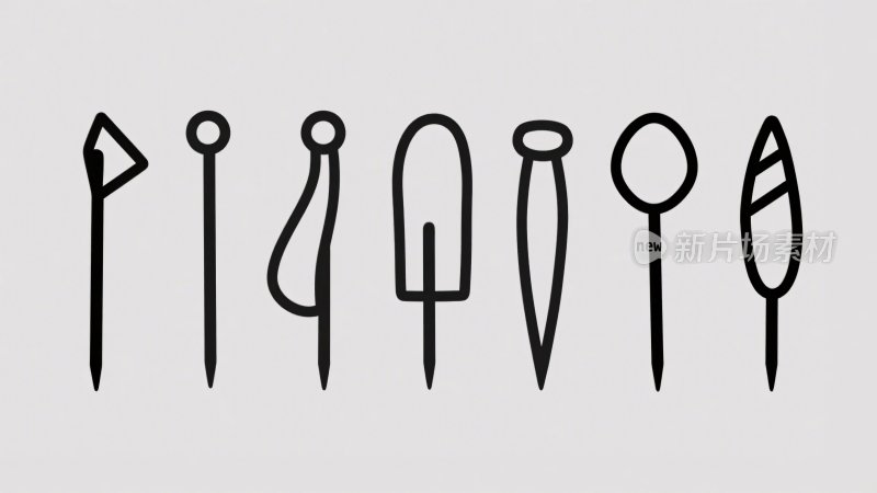 简约线条勾勒的多样图形