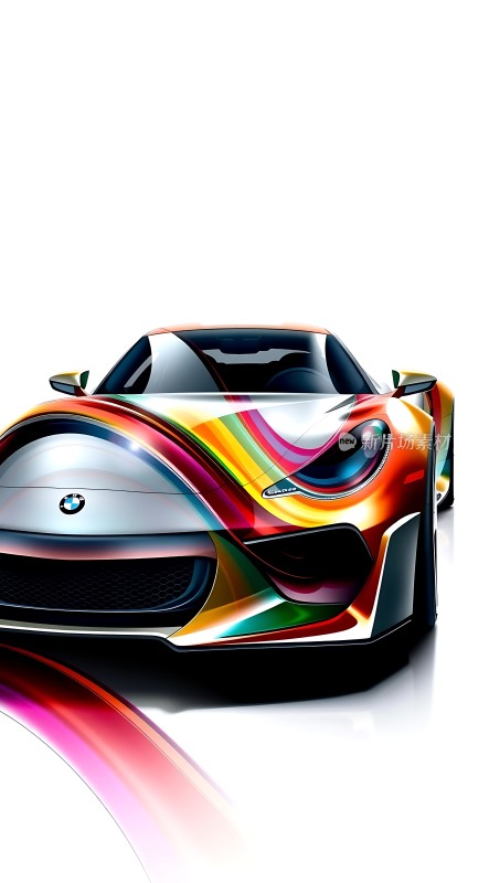 多彩宝马跑车未来科技感十足！