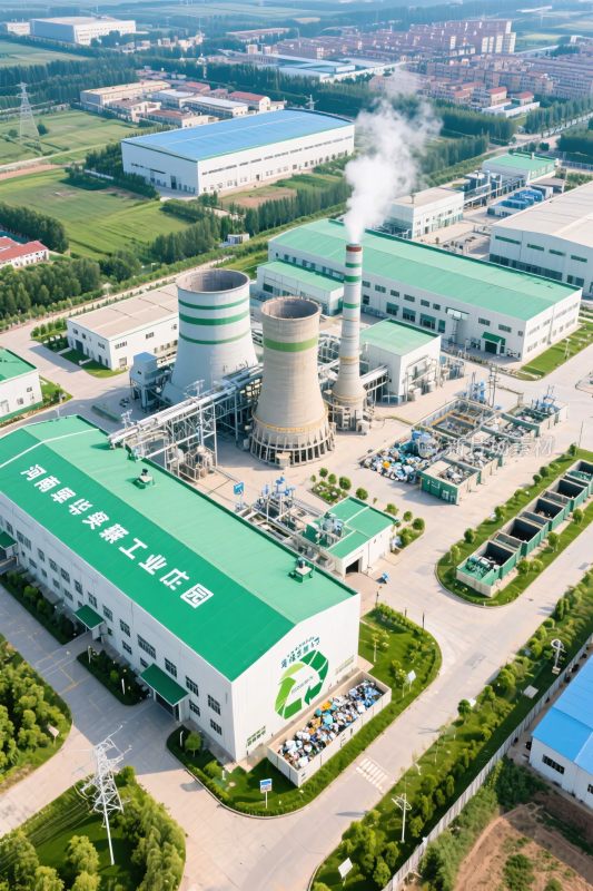 火力发电厂航拍图