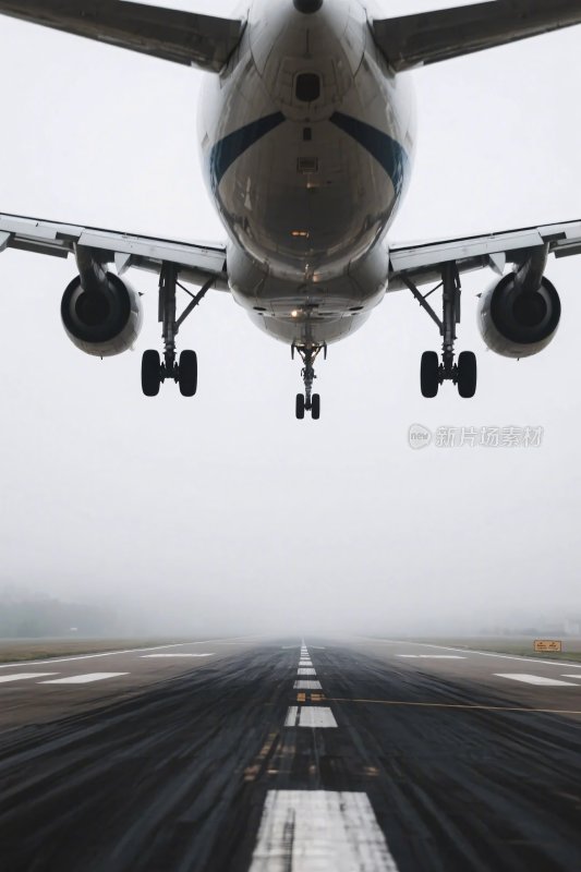 飞机跑道起降场景