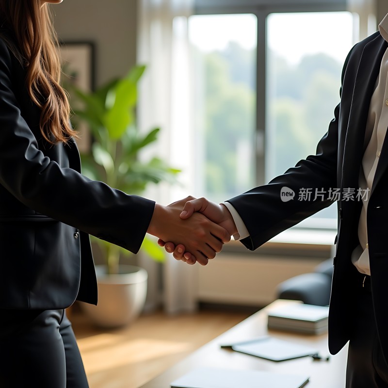 商务合作握手言和