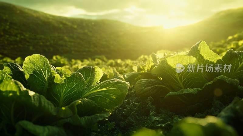 阳光下的青菜