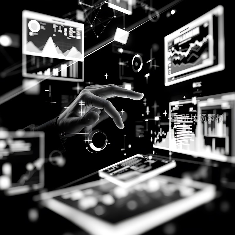 科技感十足的未来数据世界