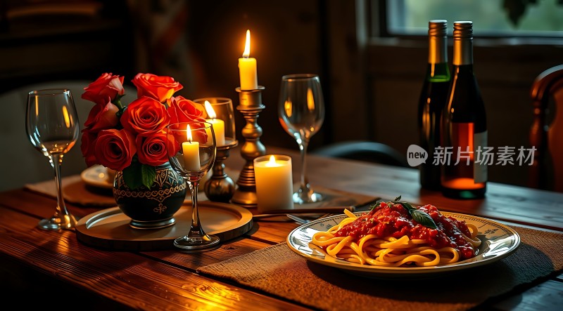 烛光晚餐浪漫时刻