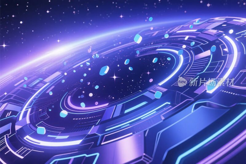 科幻科技环形插画