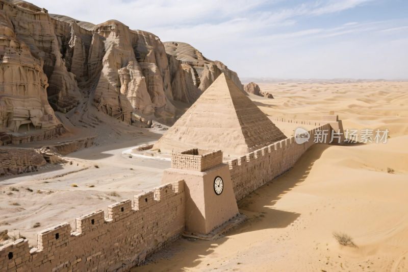 沙漠古遗迹建筑