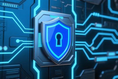 科技安全盾牌插画