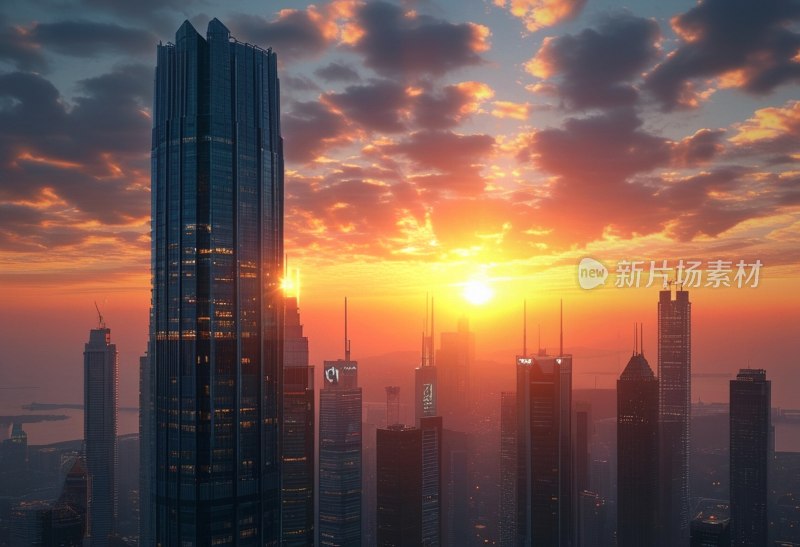 晨曦中的平安大厦