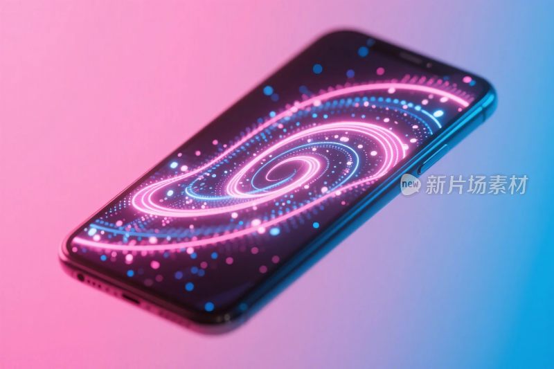 手机屏幕霓虹螺旋特效图