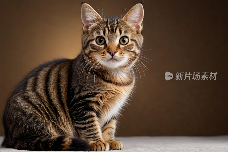 可爱虎斑猫图片