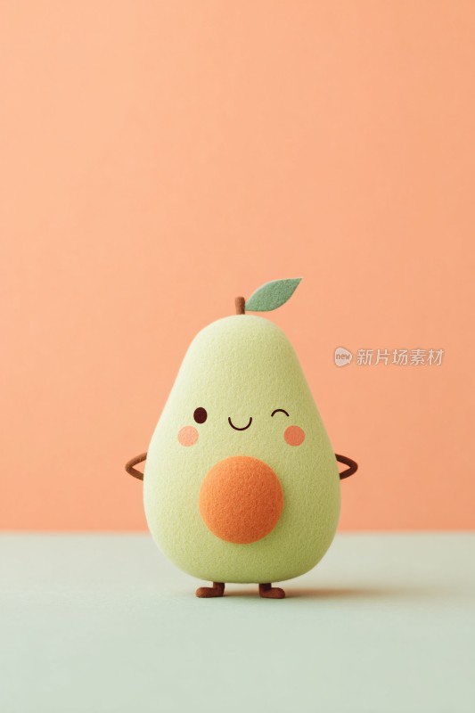 可爱梨子卡通玩偶形象