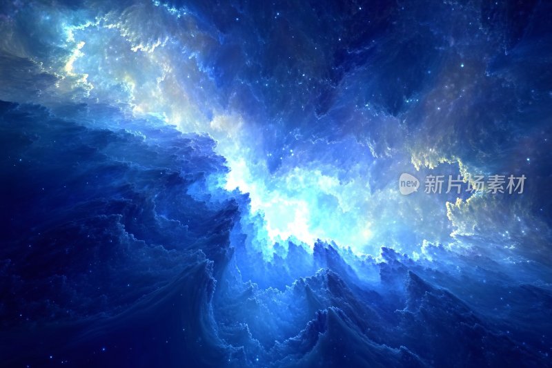 梦幻蓝色星空景象