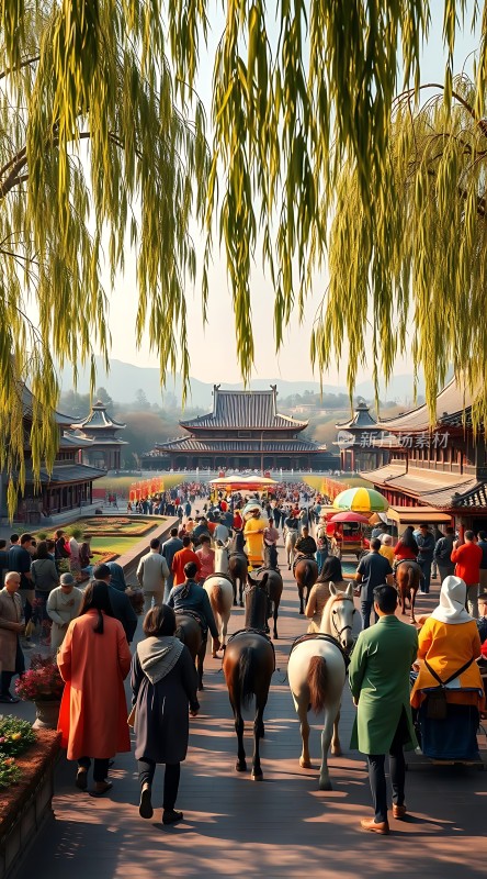 古风集市繁华盛景