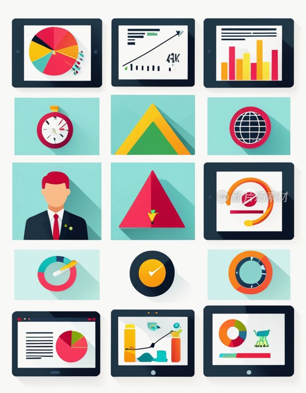 现代商业图标集