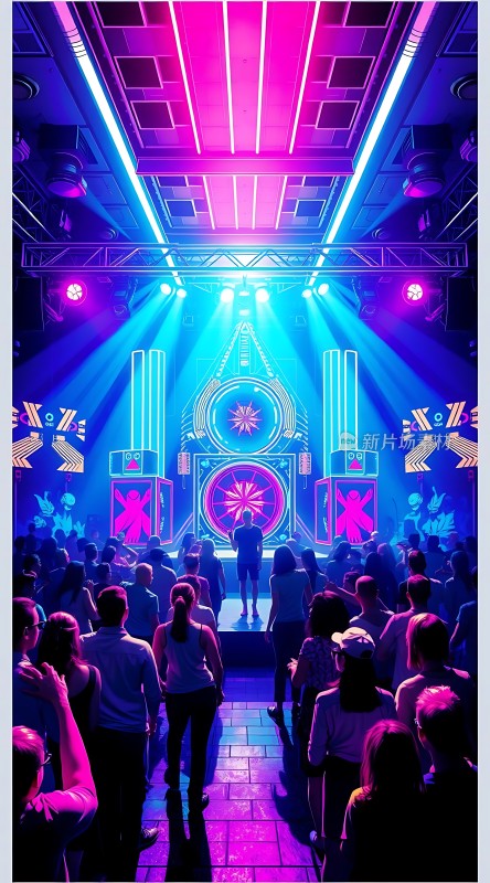 霓虹舞台上的狂欢派对