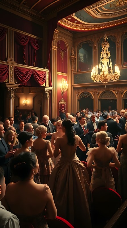 华丽舞会上的优雅身影