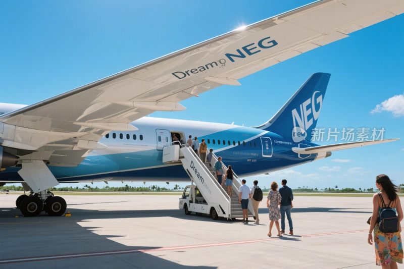 机场飞机登机场景